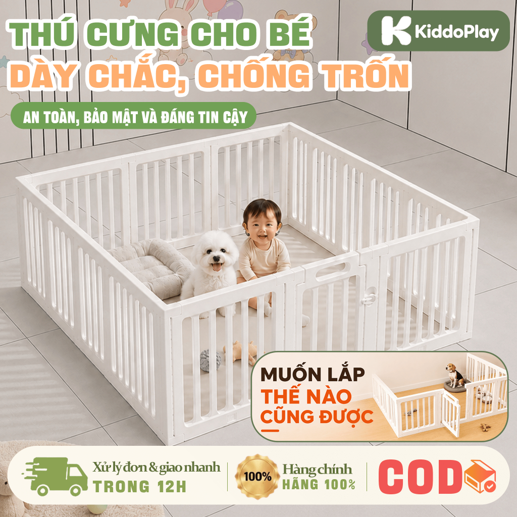(2026)Quây bóng cho bé bằng nhựa HDPE an toàn,chống đổ,nối ghép linh hoạt,dễ lắp ráp,quây cũi cho bé