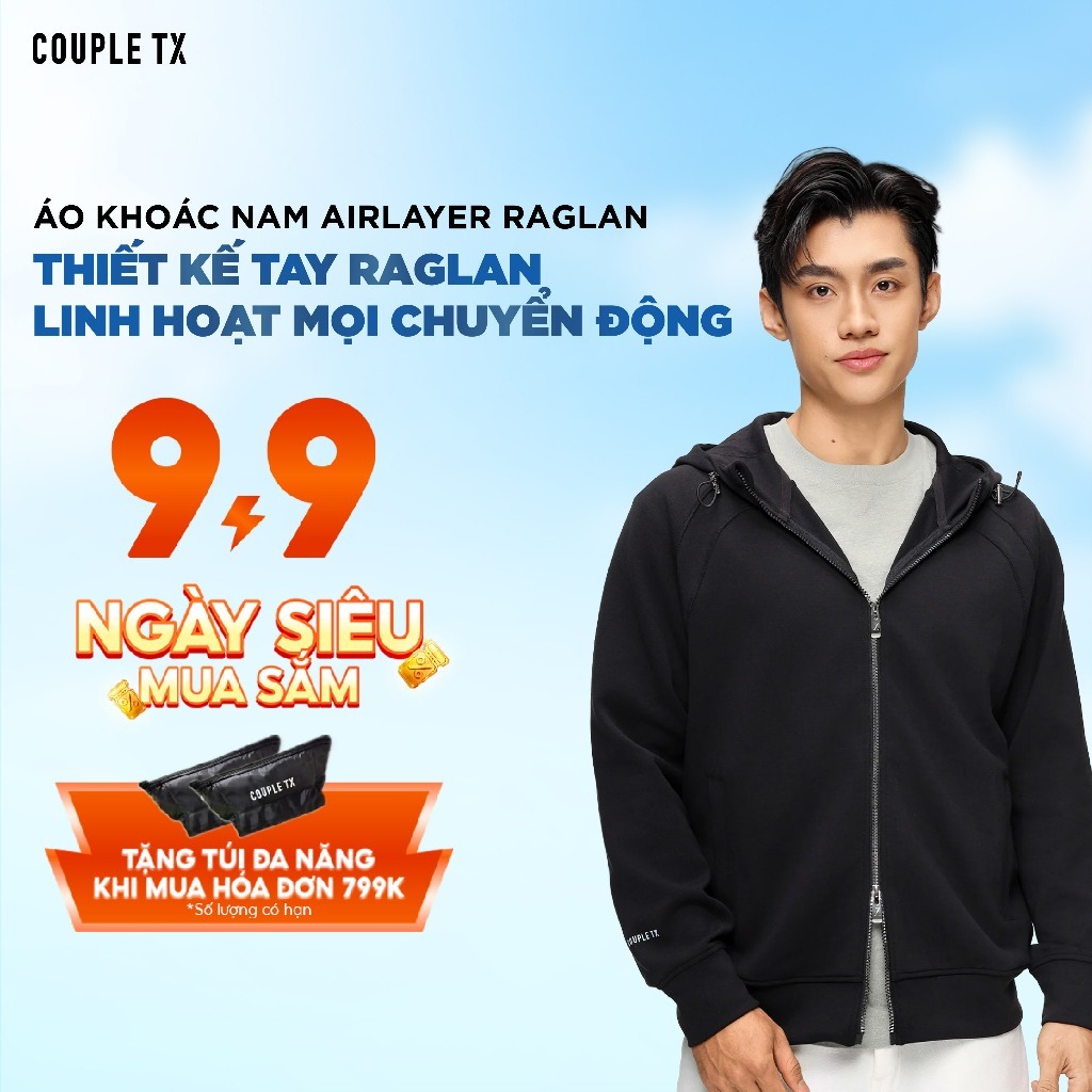 Áo Khoác Nam Couple TX Vải Nỉ Thun Công Nghệ Airlayer Ver 2 Mềm Mịn Dây Kéo Silver Dáng Rộng MOK 1081