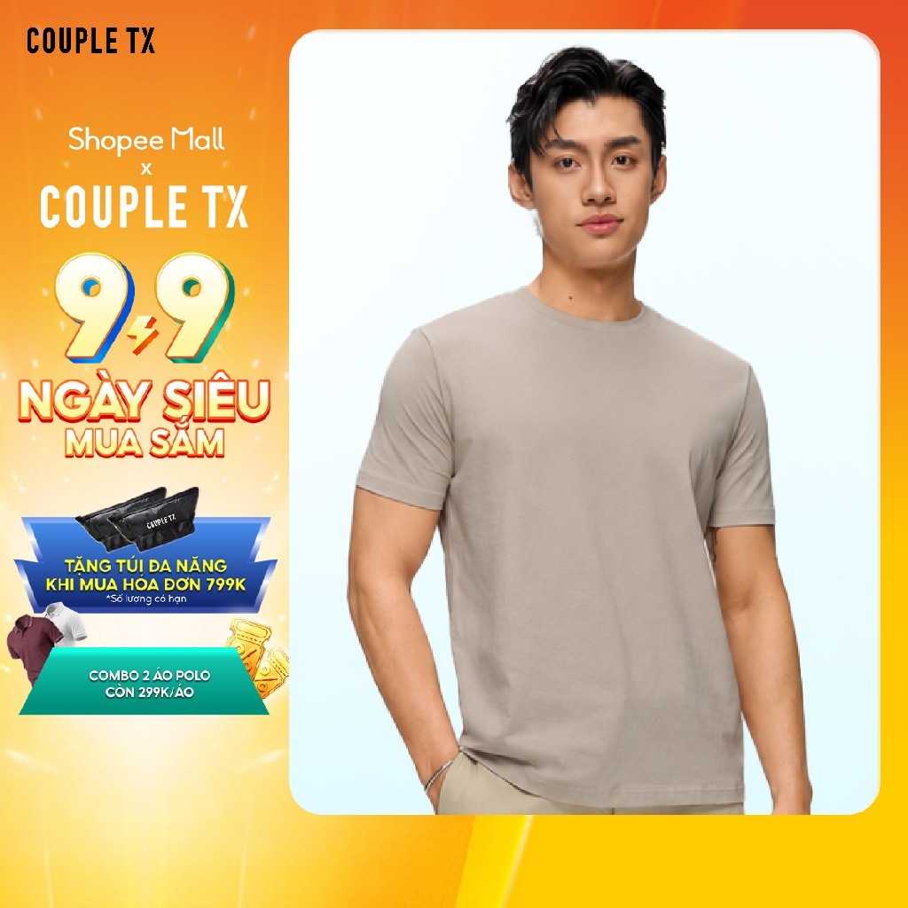 Áo Thun Nam Couple TX Trơn Basic Chất Thun Cotton Nhiều Màu Cổ Tròn Form Ôm Slim Tôn Dáng MTS 1526