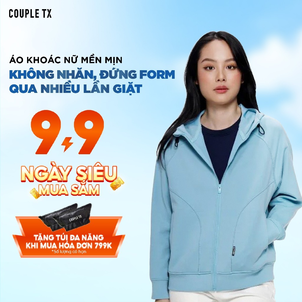 Áo Khoác Nữ Couple TX Vải Nỉ Thun Công Nghệ Airlayer Mềm Mịn Thoải Mái Đứng Form Dáng Rộng WOK 2066