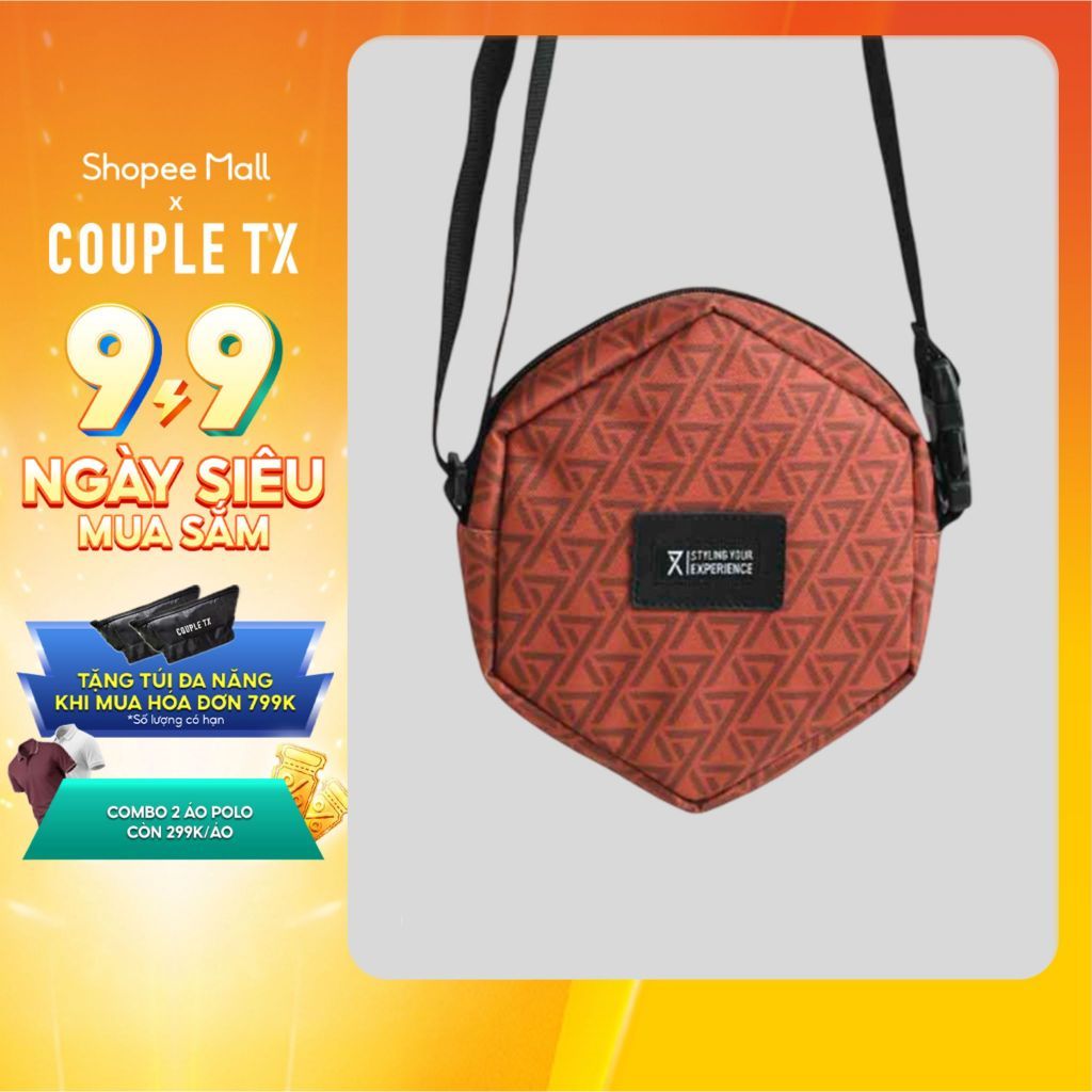 Túi Đeo Chéo Couple TX Lục Giác In Pattern X MBA 1033