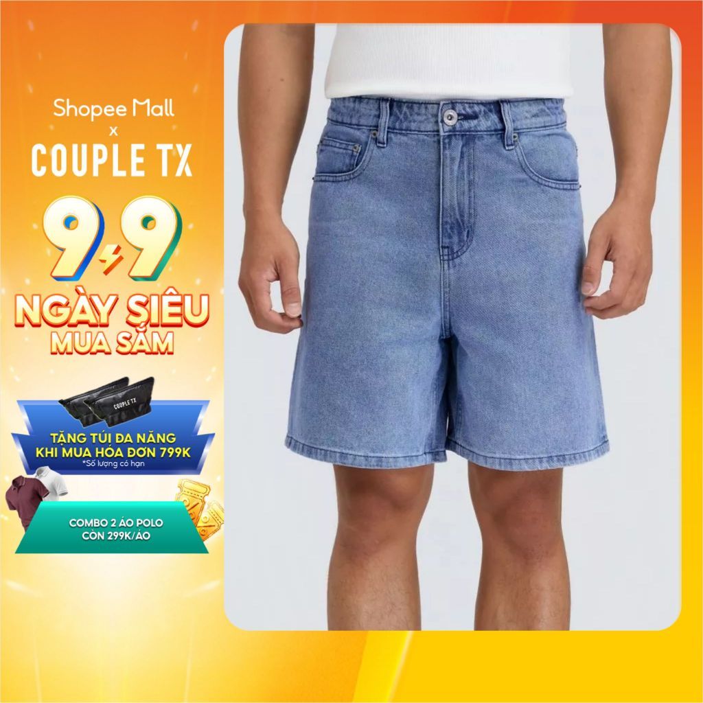 Quần Short Nam Couple TX Vải Jeans Form Đứng SS26 MSR 1060
