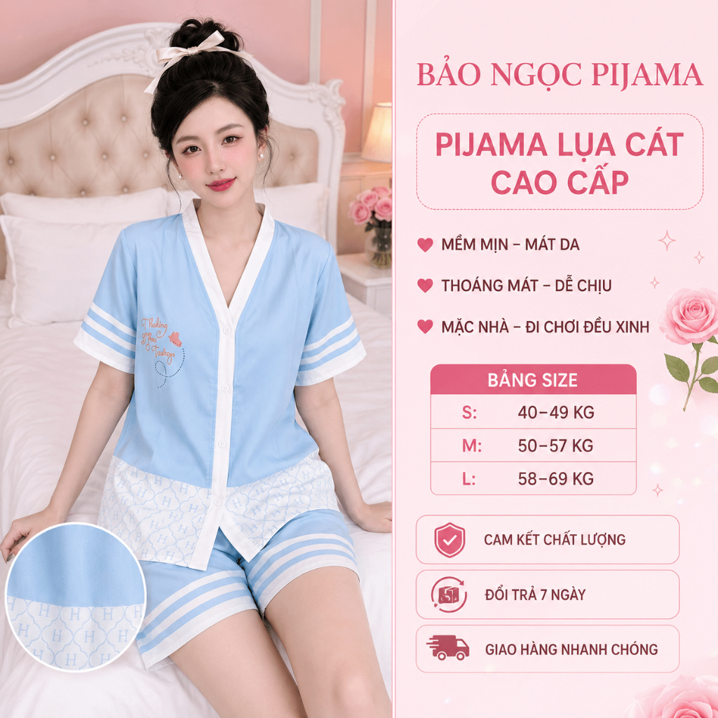 [MẪU HÈ] Set Pijama Lụa Cát Mùa Hè Cực Mát Đồ Ngủ Nữ Thiết Kế Hiện Đại Sang Trọng 2026
