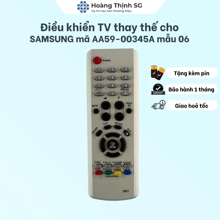 Điều khiển thay thế TV SAMSUNG mã AA59-00345A, remote TV Samsung mẫu 06