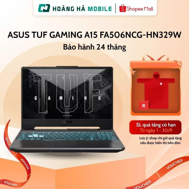 Laptop ASUS TUF GAMING A15 FA506NCG-HN329W (R7-8845HS/16G/512GB/RTX3050/Đen) - Chính hãng