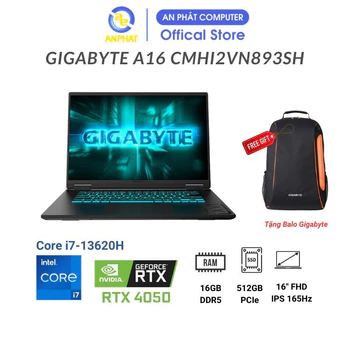 Laptop Gigabyte Gaming A16 CMHI2VN893SH (Intel Core i7-13620H | 16GB | 512GB | RTX 4050 6GB | 16 inch IPS WUXGA | Win 11