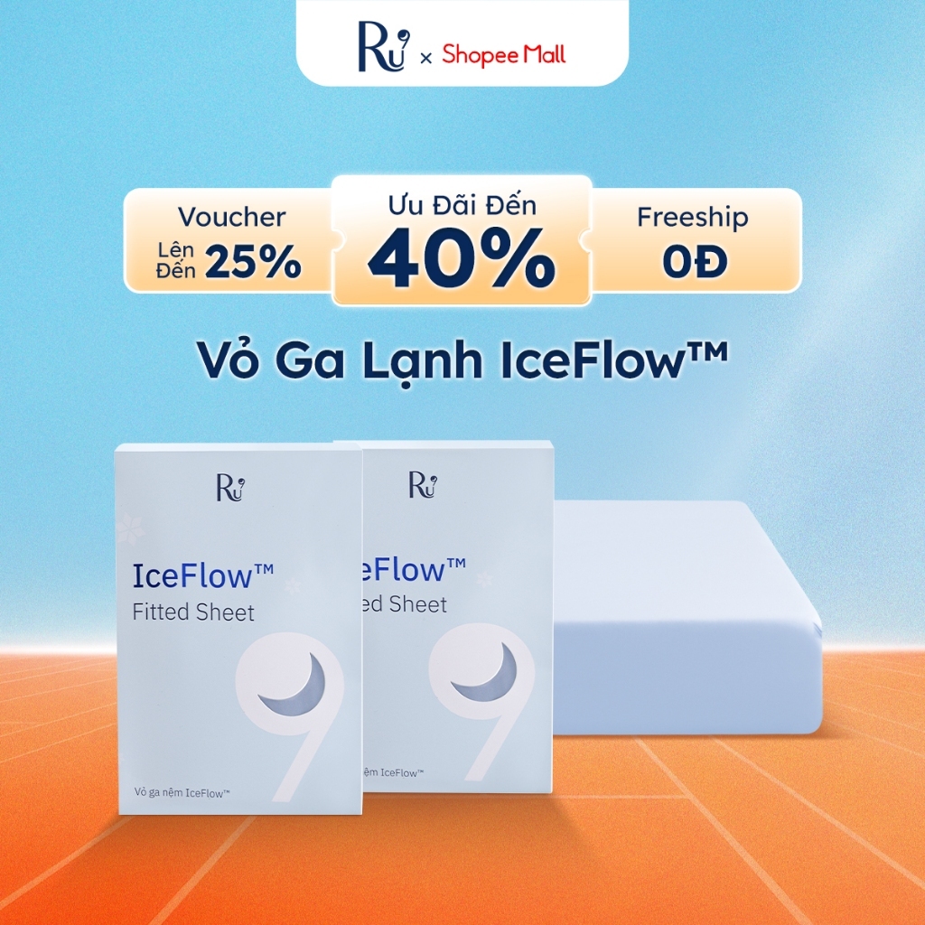 [MỚI RA MẮT] Vỏ Ga Lạnh IceFlow™ Ru9 | Công Nghệ Làm Mát Tức Thì | Mềm Mịn - Thoáng Khí | 4 Màu Sắc | Nhiều Kích Thước