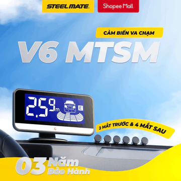 Cảm Biến Lùi Tiến STEELMATE V6 | Cảnh Báo Va Chạm Trước Sau | 6 Cảm Biến Thông Minh | Bảo Hành 3 Năm