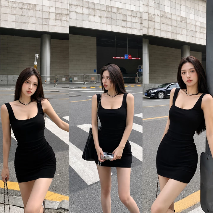 Đầm HAI DÂY BẢN TO Ôm Body Chất Borip Cotton, Váy hai dây ngắn Sát Nách Siêu Sexy Mặc Đi Chơi, Đi Tiệc GOVA DB53