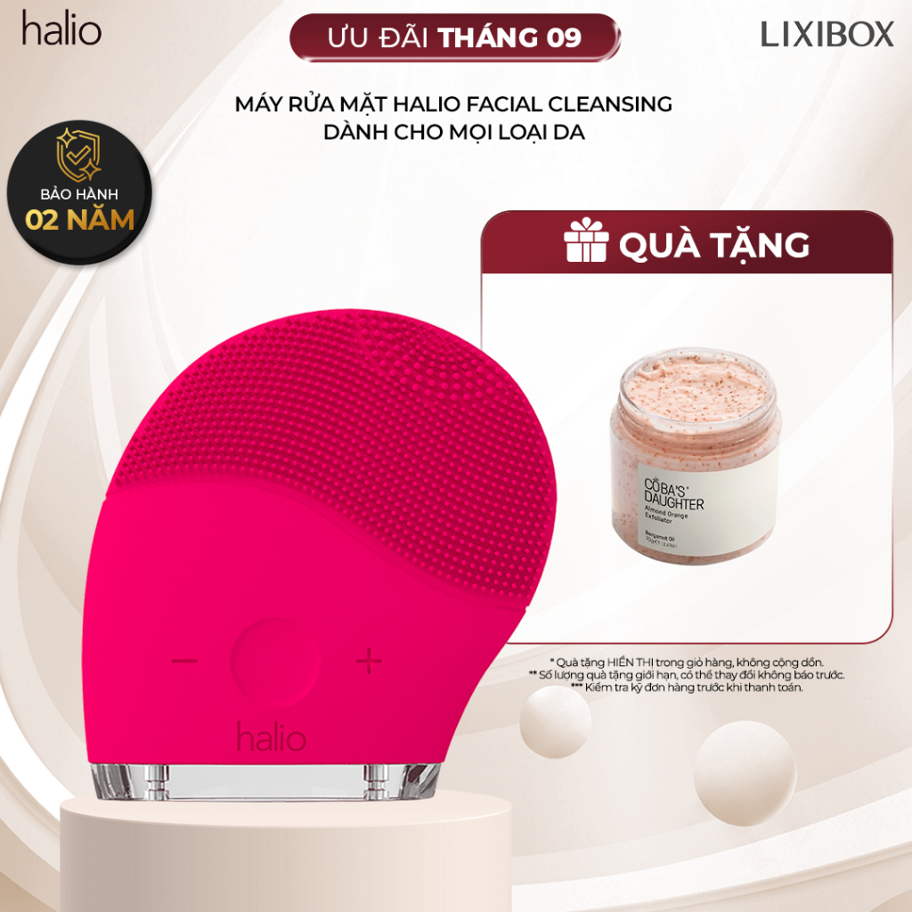 Máy Rửa Mặt Halio Facial Cleansing & Massaging Device - Dành Cho Mọi Loại Da