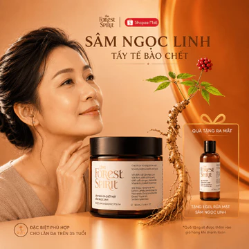 [MUA 1 TẶNG 1] Làm Sạch Da Chết Mặt Sâm Ngọc Linh - Tẩy Tế Bào Chết Dịu Nhẹ Cho Da Mềm Mịn The Forest Spirit 100ml