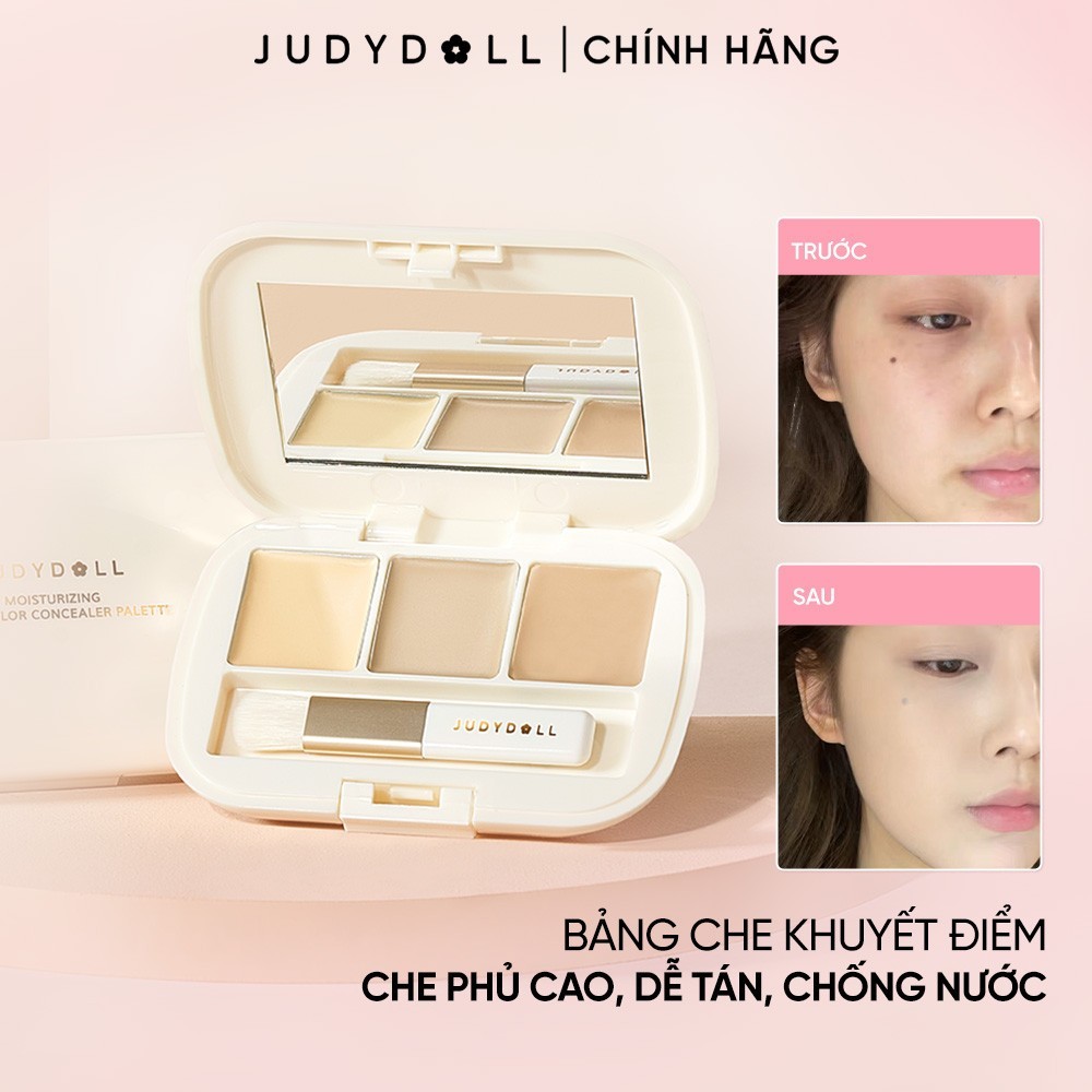 [VHL x JUDYDOLL] Bảng kem che khuyết điểm 3 ô Moisturizing 3-Color Concealer Palette 2.7g | BigBuy360 - bigbuy360.vn