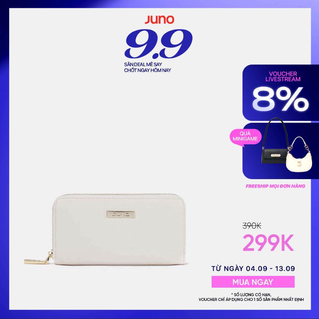 Ví Nữ Cầm Tay Thời Trang JUNO Hoạ Tiết Vân Chìm Thời Trang VI052