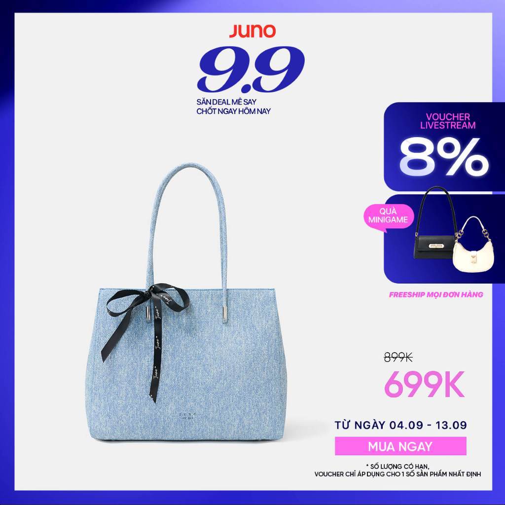Túi Xách Nữ Thời Trang JUNO Cỡ Lớn Tote Lớn Trang Trí Nơ Ruy Băng TXL099