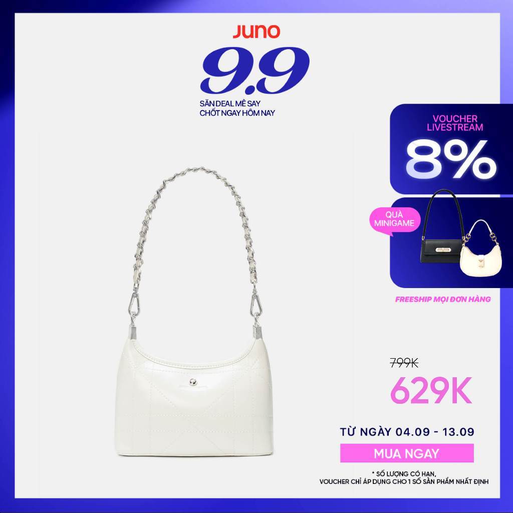Túi Xách Nữ Thời Trang JUNO Cỡ Nhỏ Shoulder Strap Chần Chỉ Hoạ Tiết TXN924