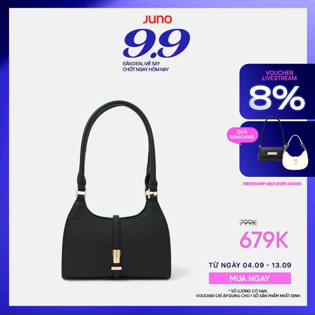 Túi Xách Nữ Thời Trang JUNO Cỡ Nhỏ Đeo Vai Trang Trí Khoá TXN834