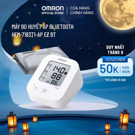 (Dòng mới 2026) Máy Đo Huyết Áp Bluetooth OMRON EZ BT HEM-7183T1-AP - Không kèm Adapter - Bảo hành 5 năm