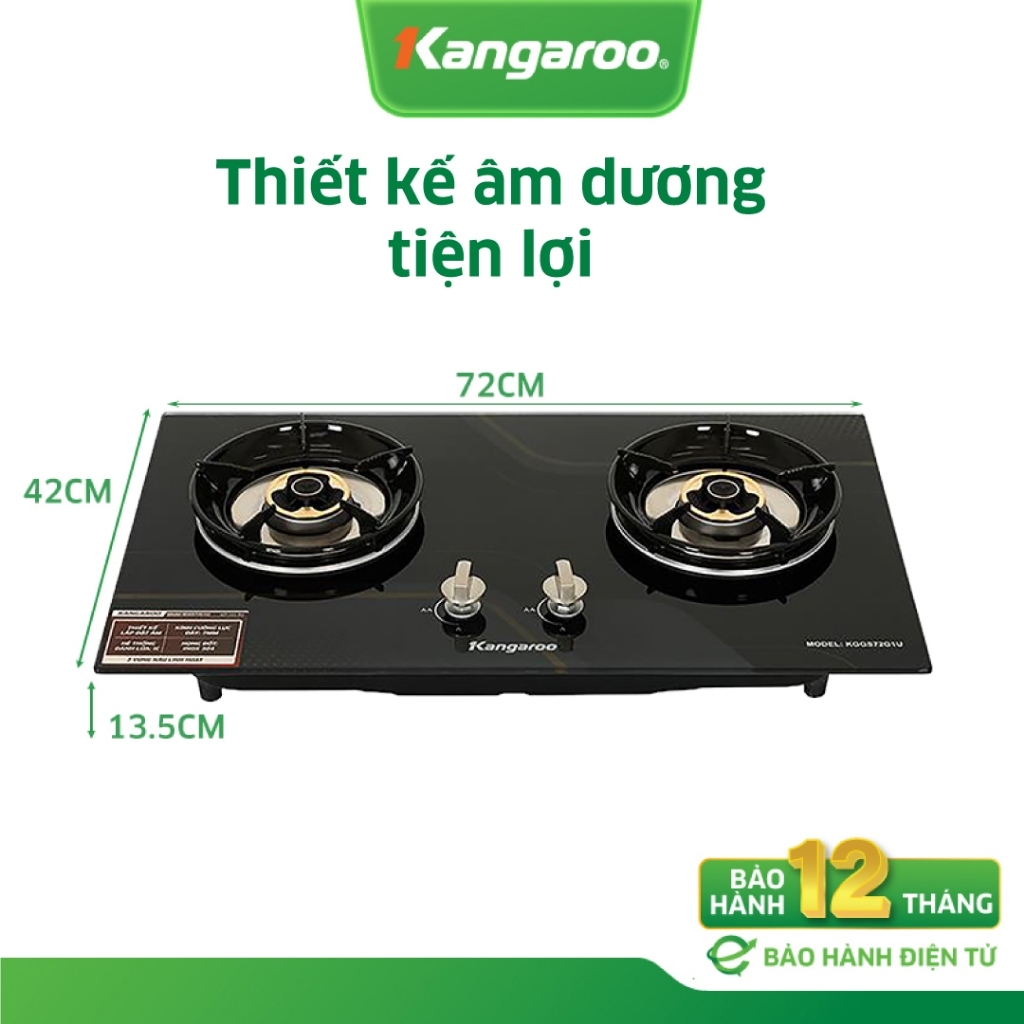 [LIVE] [Bếp gas đôi âm Kangaroo 2 vùng nấu KGGS72G1U - bảo hành 12 tháng tại nhà