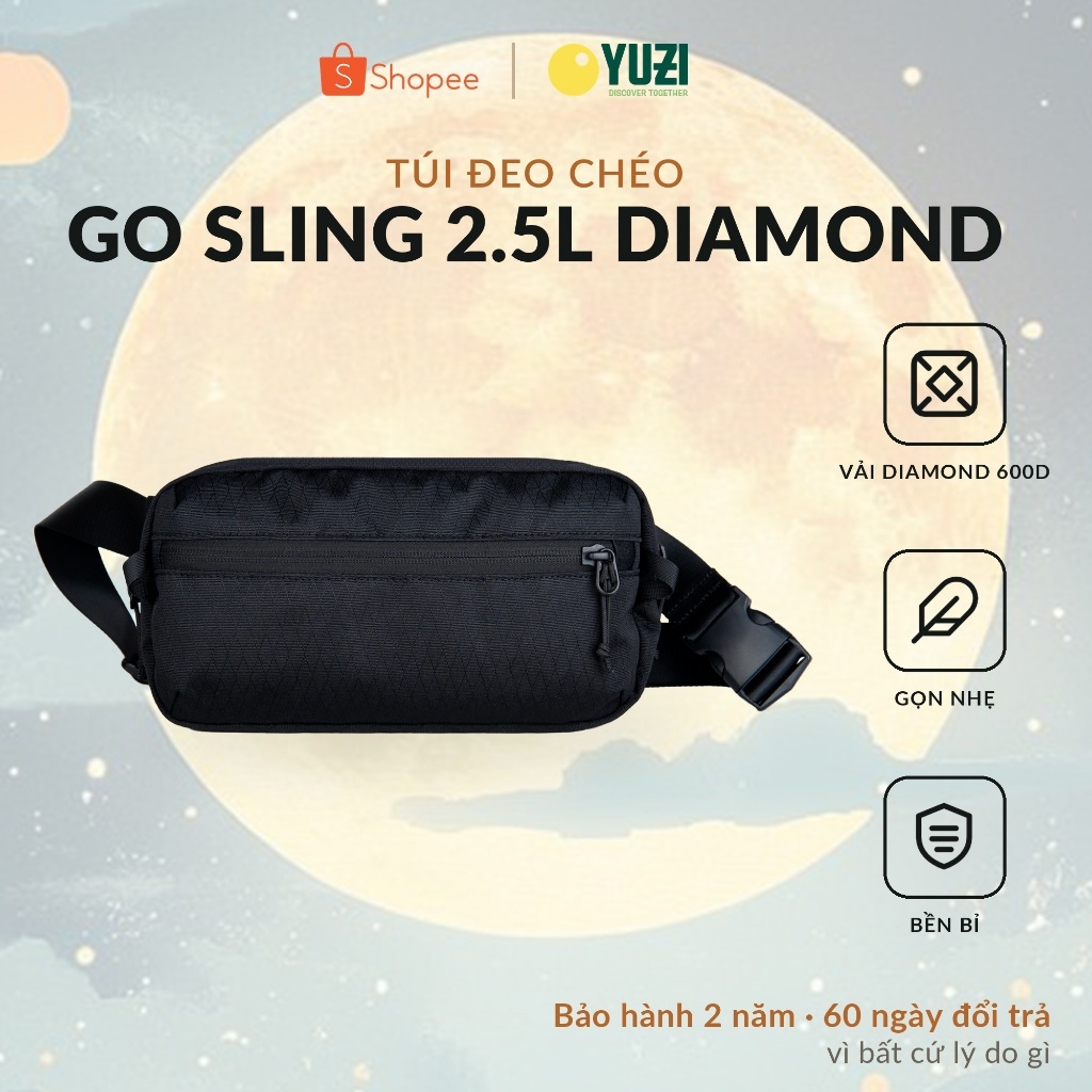 Túi đeo chéo YUZI GO SLING 2.5L - Thanh lịch, nhiều ngăn chứa thông minh, chất liệu cao cấp