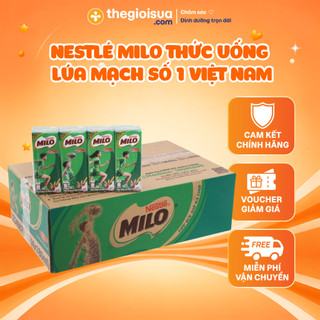Thùng 48 Hộp, Lốc 4 Hộp Sữa Lúa Mạch NESTLÉ MILO 180/110ml Dinh Dưỡng ...