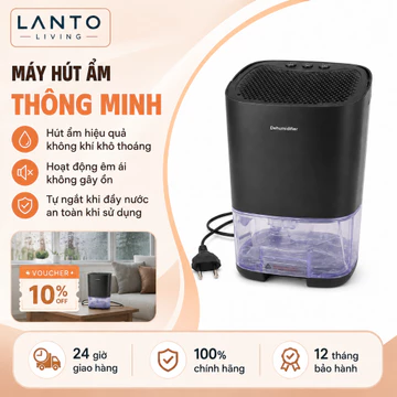 Máy Hút Ẩm Mini 1000ml Hút Ẩm 350ml Ngày LED 7 Màu Tự Động Ngắt Nước