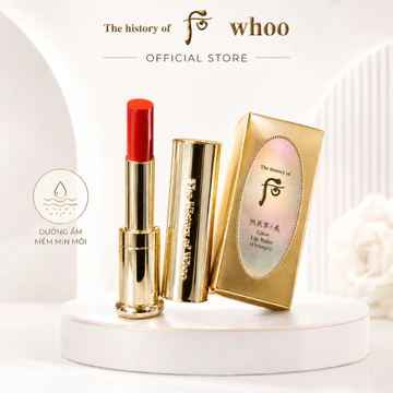 C10. Son dưỡng Whoo glow lip balm hỗ trợ dưỡng môi căng mọng