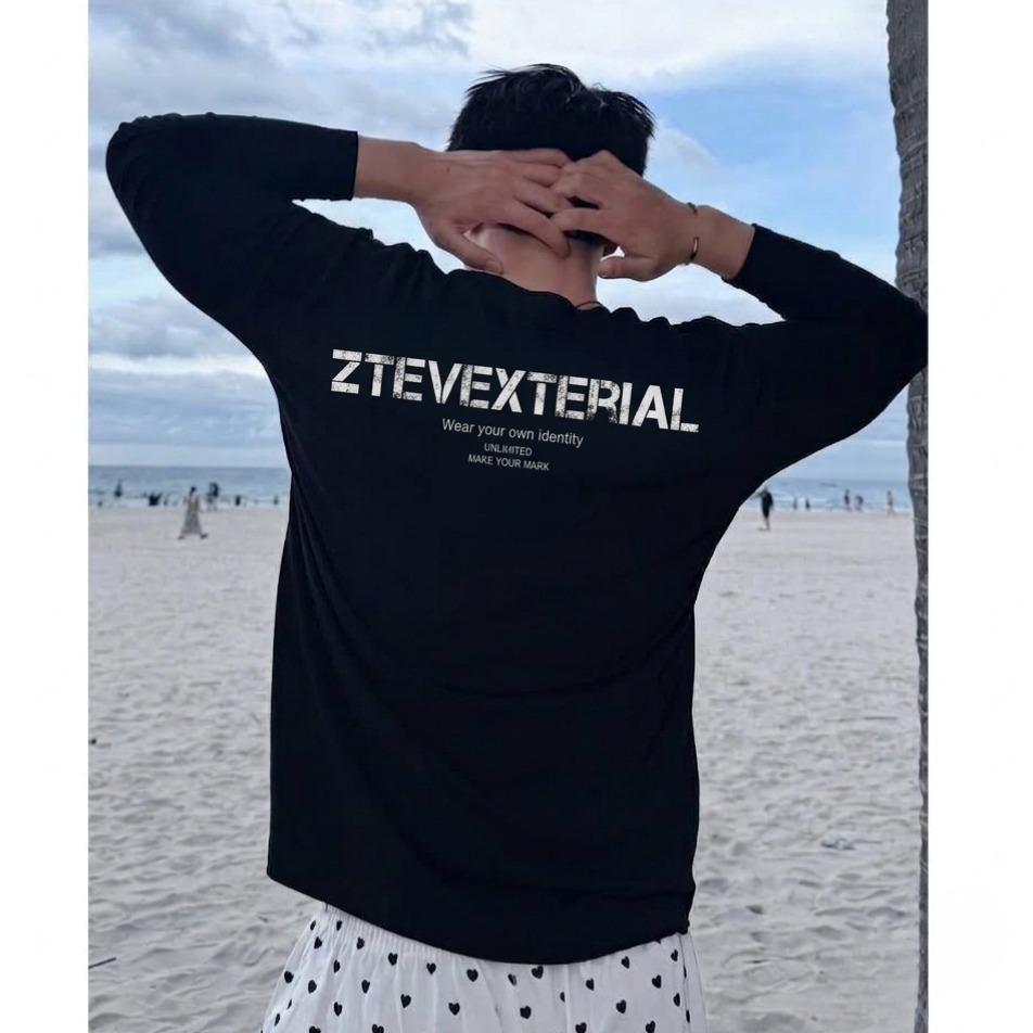 Áo Thun Dài Tay Long Sleeve ZUTEE A83 Nam Nữ Oversize In Chữ Xước Basic Phong Cách Hàn Quốc Unisex | BigBuy360 - bigbuy360.vn