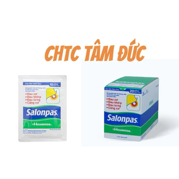 Combo 3 Gói 10 miếng Cao dán Salonpas Hisamitsu giảm đau vai, đau lưng, đau cơ