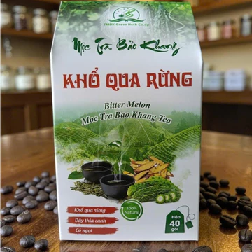 Trà túi lọc khổ qua rừng (hộp 40 gói) Bảo Khang, mướp đắng rừng, trà thảo mộc tự nhiên, lá ổi