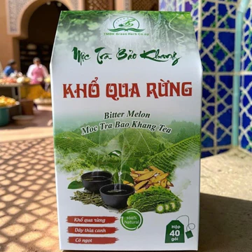 Hộp 40 gói trà túi lọc khổ qua rừng Bảo Khang, mướp đắng rừng, trà thảo mộc tự nhiên, tốt sức khỏe