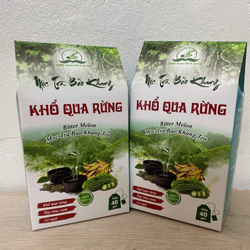 160 gói trà khổ qua rừng túi lọc Bảo Khang, trà mướp đắng rừng, khổ qua khô, dây thìa canh, cỏ ngọt