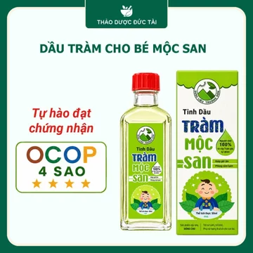 Dầu Tràm Cho Bé Mộc San 50ml - Dầu Tràm Nguyên Chất - Sản phẩm OCOP 4 Sao