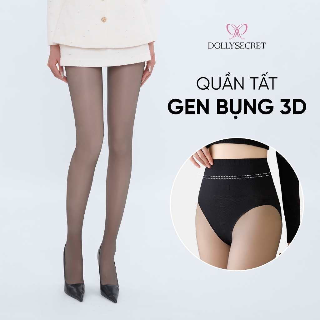 [KOL] Quần Tất Gen Bụng 3D Che Khuyết Điểm DOLLY SECRET Thon Chân Gen Bụng Giữ Nhiệt Ấm Áp (40-70kg) T45