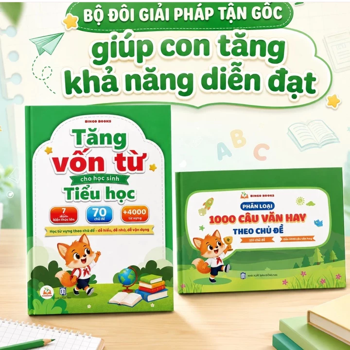SÁCH - Combo 2 Sách Tăng Vốn Từ Nâng Cao Kỹ Năng Viết Văn Và Phân Loại 1000 Câu Văn Hay Theo Chủ Đề