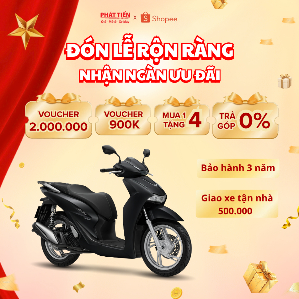 Xe máy Honda SH160i Tiêu Chuẩn 2026 Phanh CBS