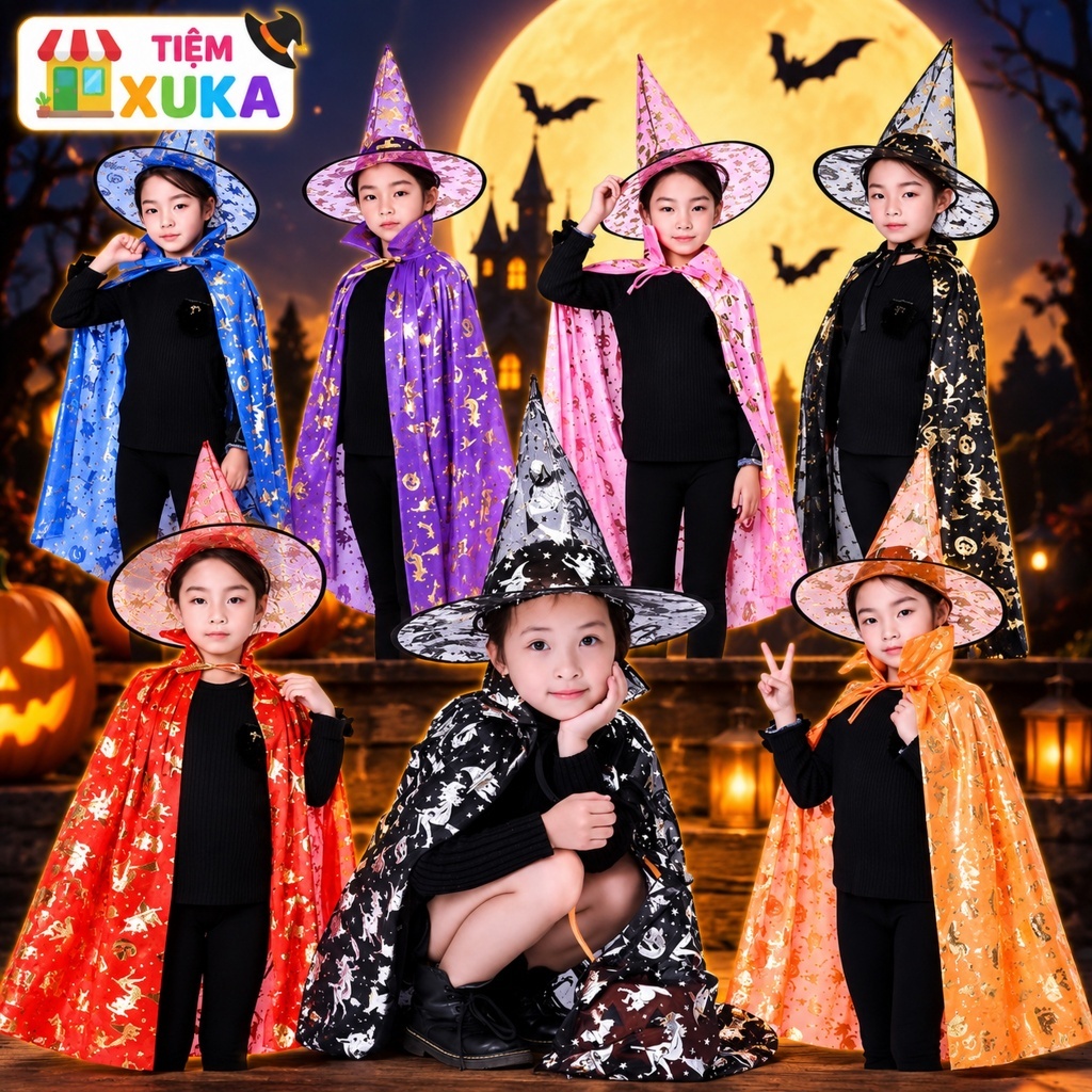Áo Choàng Halloween- Bộ Hóa Trang Lễ Hội Cho Bé