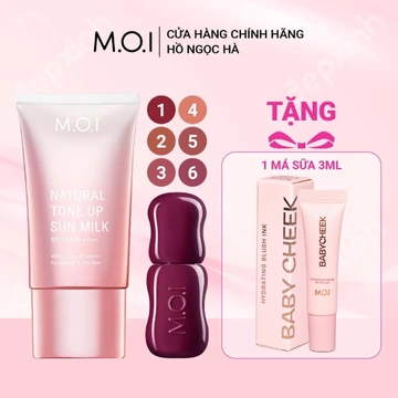 [Tặng quà] Combo Kem chống nắng nâng tông Tone Up Sun Milk 40ml & Son tint lì M.O.I Soft Power 4ml