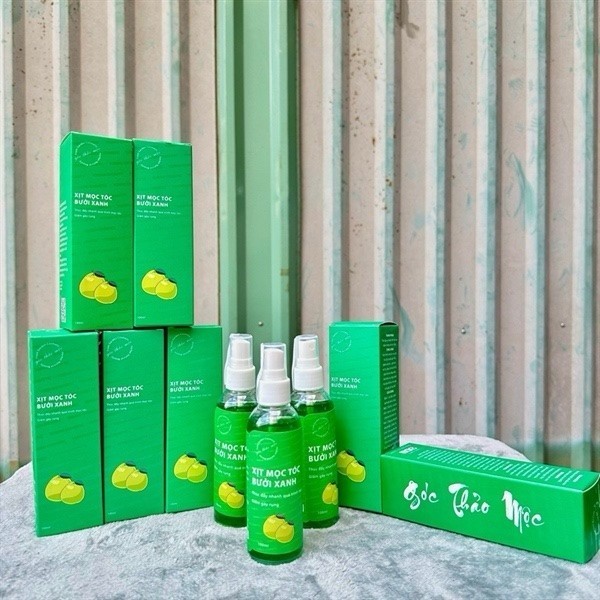 [10 chai] Combo 10 Chai XỊT MỌC TÓC BƯỞI XANH, KÍCH THÍCH MỌC TÓC HIỆU QUẢ SAU 2 TUẦN 100ML