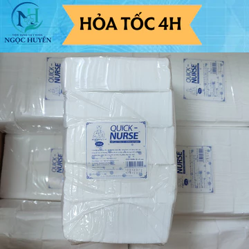 Bông Gòn Cắt Quick Nurse 6x6cm - Bông Miếng Y Tế Cắt Sẵn Túi 500gr