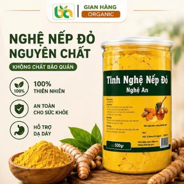 Tinh Bột Nghệ Nếp Đỏ Nguyên Chất Bảo An 250g 500g | Tinh Bột Nghệ Nghệ An Giàu Curcumin, Bột Nghệ Healthy