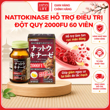 Viên uống Natto Nhật Bản Orihiro 2000FU 60 viên, Nattokinase - JAPAN LIFE