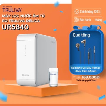 [Miễn phí lắp đặt - BH 01 năm] Máy lọc nước TRULIVA Delica UR5840 RO cực đại