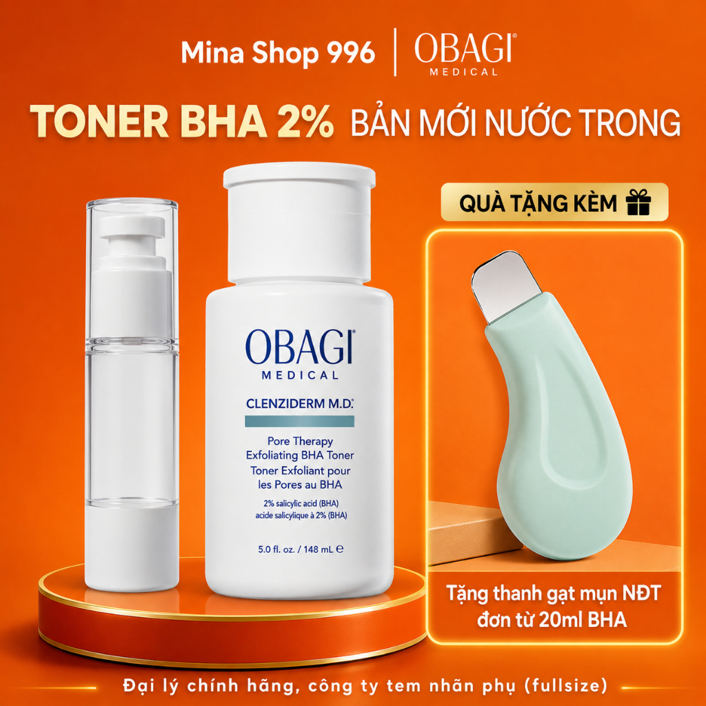 BHA 2% giảm sợi bã nhờn, mụn đầu đen, mụn ẩn
