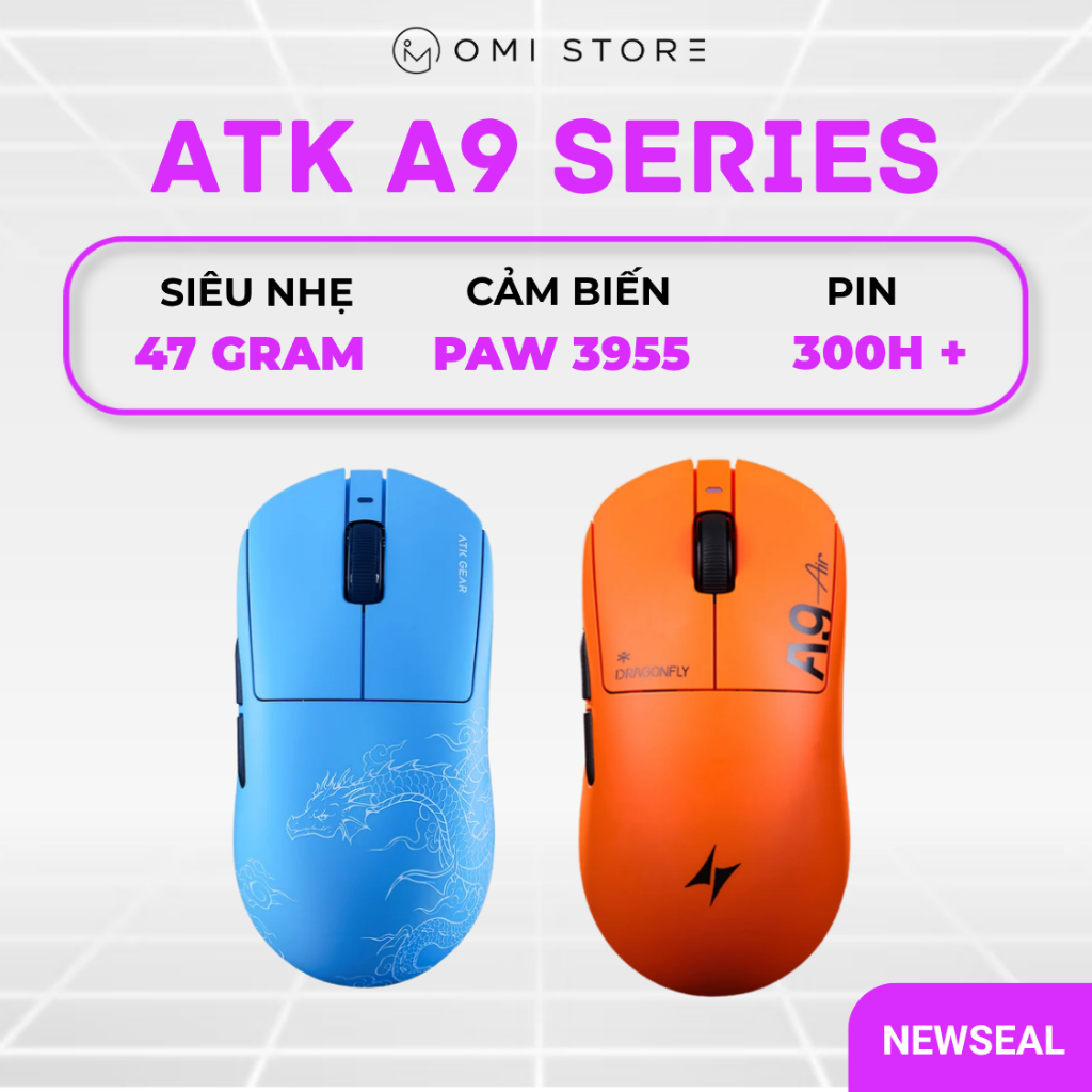 Chuột Gaming Không Dây ATK Dragonfly A9 SE | A9 | A9 Plus | A9 UltraMax 2.0 | A9 Air + | A9 Ultimate | BigBuy360 - bigbuy360.vn