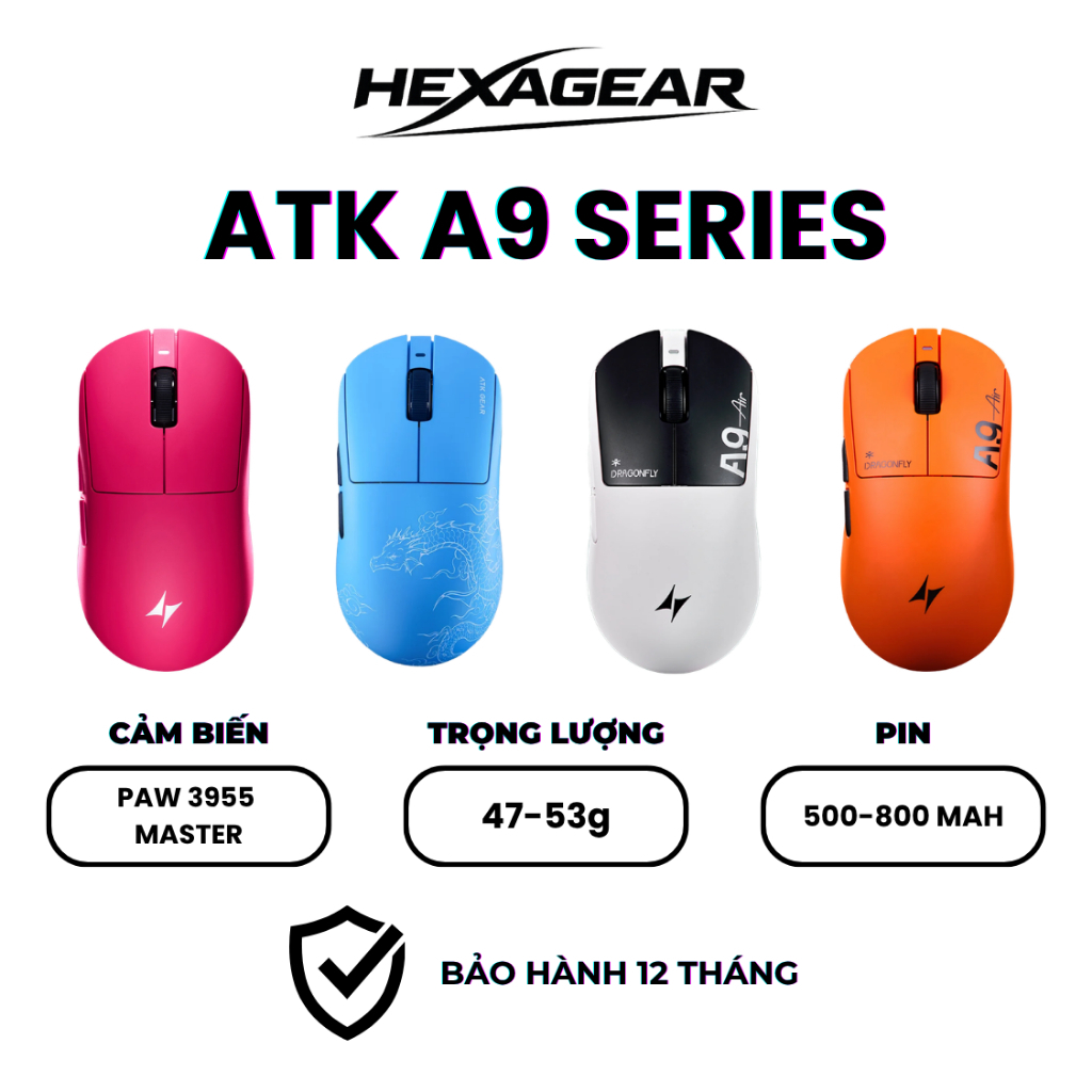 [GIAO NGAY] Chuột Gaming Không Dây ATK A9 Ultimate | A9 Ultra Max 2.0 | A9 Plus | A9 SE - NEWSEAL | BigBuy360 - bigbuy360.vn