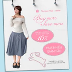 DOTTIE - Chân váy xếp ly dáng lửng - Xám - S0302 — ảnh 1