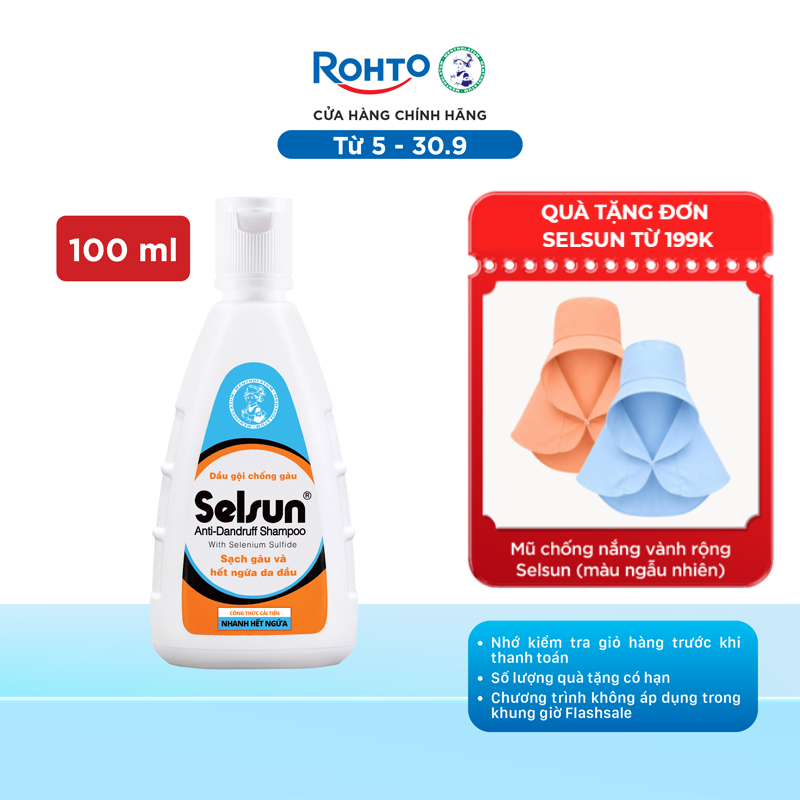 Dầu gội Selsun chống gàu, sạch gàu & hết ngứa da đầu Selsun Anti-Dandruff Shampoo 100ml