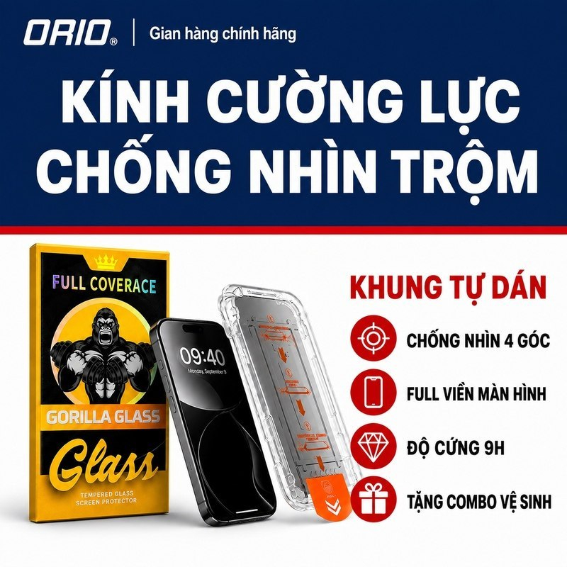 Kính Cường Lực iPhone Khung Tự Dán Lọc Bụi Full Viền Hạn Chế Bám Vân Tay Full Viền Độ Cứng 9H