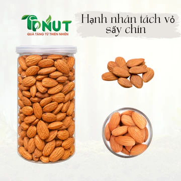 500g Hạt hạnh nhân sấy nguyên vị/rang bơ vỏ mỏng loại 1