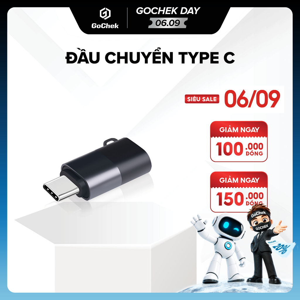 Đầu Chuyển Đổi Type C Sang Micro GoChek – Tương Thích Samsung, Xiaomi, Lenovo-LKDC3 – ảnh mô tả chi tiết 2